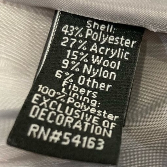 APT 9 Tweed Cape Soft Gray Wool Blend Lined Faux Leather Trim Pockets SM NWT - Picture 14 of 16